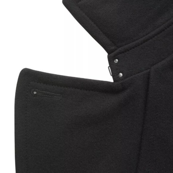 ITALIAN MELTON LONG TRENCH COAT - Picture 5 of 15